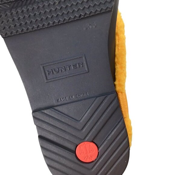 Hunter Play Clogs Welly Waterproof Insulated Black Nomad Orange Sz 8 Rain Boots - Picture 10 of 11